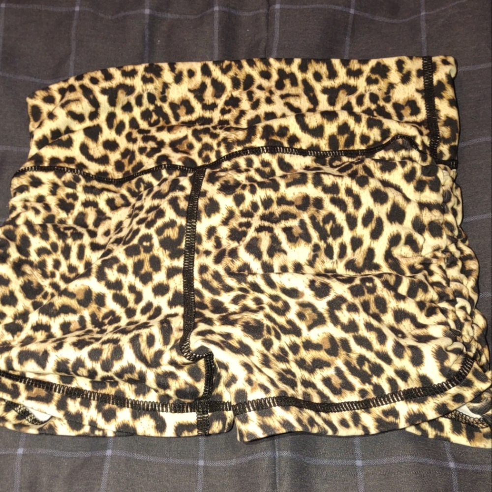 Zyia leopard hustle shorts
